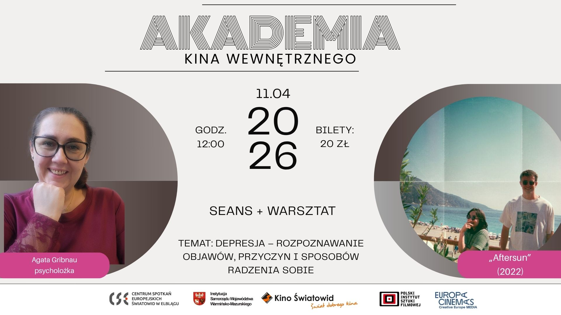 Akademia Kina Wewnętrznego 2026: kwiecień - Depresja, seans + warsztat
