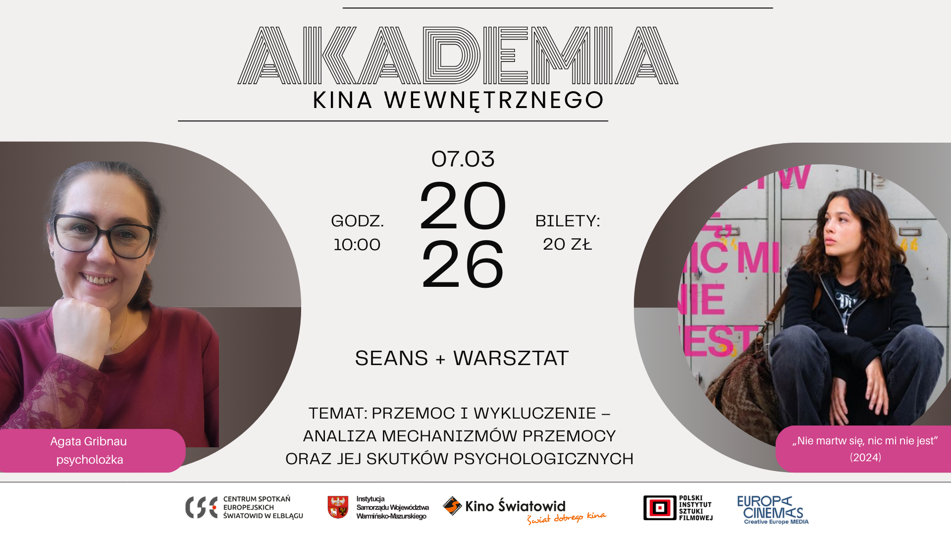 Akademia Kina Wewnętrznego 2026: marzec - Przemoc i wykluczenie