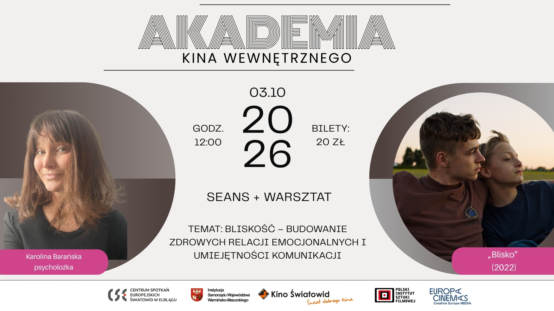 Akademia Kina Wewnętrznego 2026 seans + warsztat